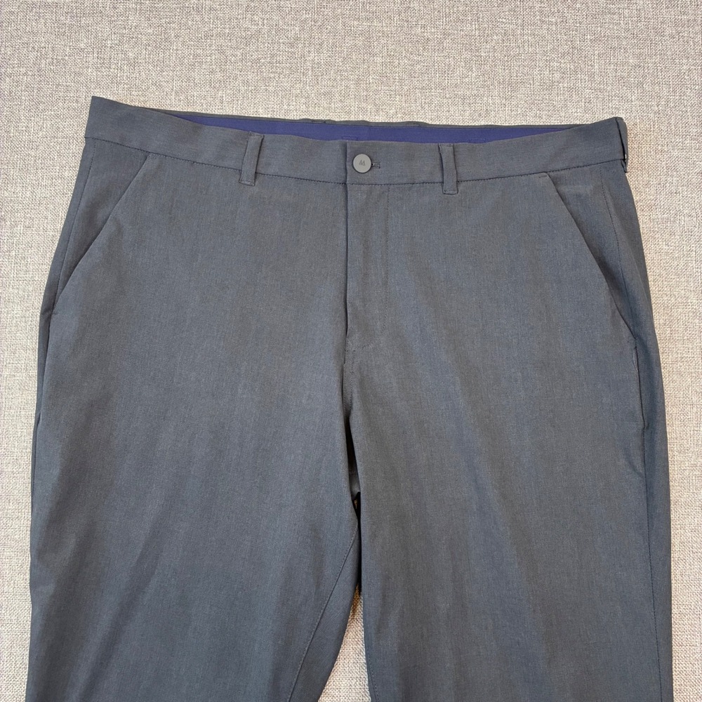 Mizzen+Main Helmsman Pants Men 40x32 Gray Slim Fit Performance Stretch Chino - Picture 6 of 9